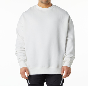 Sudadera de Cuello Redondo para Hombre, Color Gris Claro, Mezcla de Poliéster/Algodón, Estilo Casual Otoñal, Corte Regular - Product Image 1