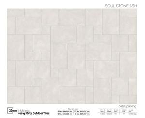 Baldosas de Porcelana Esmaltada para Exteriores de Alta Resistencia, 20 mm de Grosor, 600x600 600x900 mm, Color Plata Travertino, para Pasillos y Centros Comerciales - Product Image 5