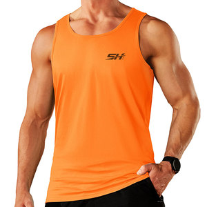 Débardeur pour homme en tissu facile d'entretien, col rond profond, design simple, se lave facilement, sèche rapidement, conserve la douceur et la flexibilité, haut pour homme - Product Image 1