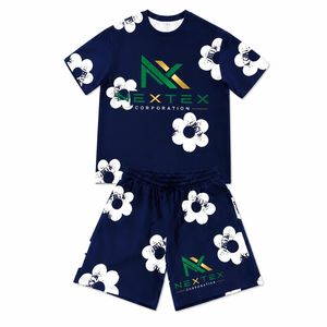 Ensemble T-shirt et short imprimé floral personnalisé pour homme – Tenue décontractée d'été 2 pièces style streetwear avec motifs graphiques intégraux – Ensembles coordonnés assortis - Product Image 5