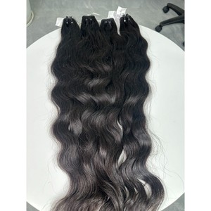 Extensiones de Cabello Natural Negro con Ondas Suaves, Doble Trama, Cabello Humano Virgen Vietnamita, Paquete al por Mayor - Product Image 1