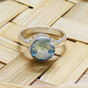 Blue <b>Quartz</b> Moissanite <b>Ring</b> (3.1 Grams) - Product Image 1