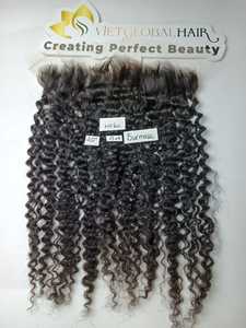 13x4 HD encaje frontal birmano rizado color natural extensiones de cabello humano de la fábrica de Vietnam - Product Image 5