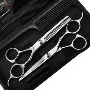 Professional Hair Styling Tools Set Stainless Steel Scissors Combs Durable Salon Grade Kit Black Case Customized Color Custom - Product Image 4