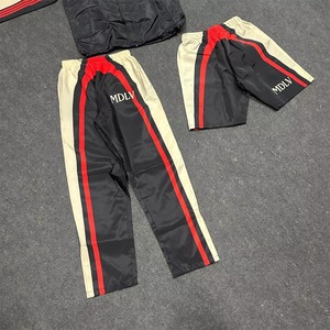 MDLV Men's Sporty Tracksuit <b>Set</b> Color Blocking <b>Knitted</b> Eco-friendly 100% Cotton Hooded Jacket Pants Shorts Quick Dry Winter Wear - Product Image 6