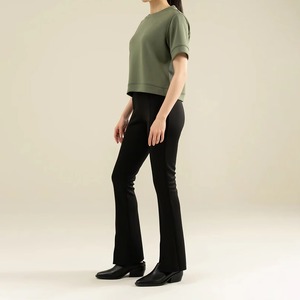 T-shirts d'été en fibre de bambou pour femmes, personnalisables avec logo, respirants, OEM, blancs, à manches courtes - Product Image 5