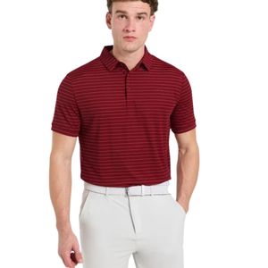 <b>Classic</b> Stripe Polo Shirt Casual Short Sleeve Striped Polo Top Breathable Cotton Blend Fabric Everyday Smart Casual Wear OEM ODM - Product Image 1