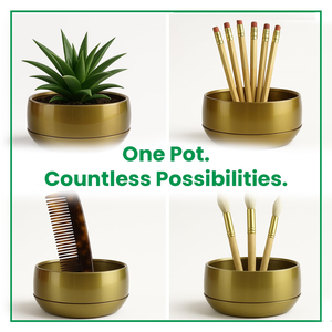 Pot de fleurs en métal pour plantes d'intérieur, pot de fleurs décoratif rond, support de plantes moderne résistant à la rouille pour la maison et le bureau - Product Image 2