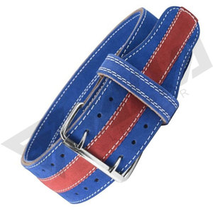 Hot Sale Custom Logo Heavy Duty Wear-Resistant Blue Gym Fitness Workout Cowhide Leather <b>Weight</b> Lifting <b>Belts</b> for Men Women - Product Image 2
