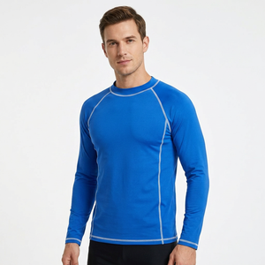 Camiseta Deportiva de Manga Larga para Niños, Protección UV, Compresión, Transpirable, Ecológica, de Secado Rápido, Color Azul - Product Image 2