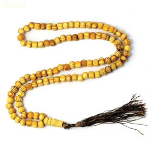 Tasbih de Madera Pulida Ecológico Hecho a Mano, Cuentas de Oración Islámicas para Hombres y Mujeres Musulmanes, para Zikr Diario, Dhikr y Meditación - Product Image 5