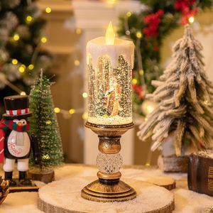 Luci Vintage natale luci a LED senza fiamma lampade da tavolo Decorative per la casa all'aperto portico luci notturne centrotavola decorazioni - Product Image 1