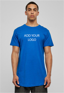 เสื้อยืดคอกลมชายทรงยาวสีน้ำเงินรอยัล แบรนด์ Custom Men รุ่น Streetwear ผ้าฝ้ายเนื้อดี ทรงเข้ารูป สไตล์ฮิปฮอป เสื้อยืดเรียบง่ายสำหรับผู้ชาย - Product Image 6
