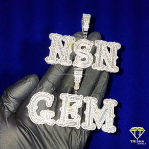 Elaboración de un lujoso y único colgante de Hip Hop con diamantes cultivados en laboratorio en plata 925 con diamantes de claridad VVS - Product Image 2