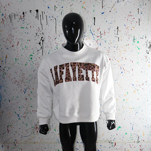 Lafayette White Crew Neck Sweatshirt 100% Cotton Regular Fit Unisex <b>Pullover</b> Front Letter Print Autumn Style URBAN PRODUCTIONS - Product Image 4