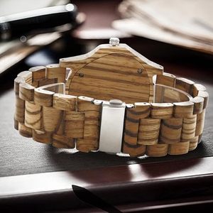 Reloj de Madera de Cuarzo Antiguo FAIZA CRAFT al por Mayor con Logotipo Personalizado, el Mejor Reloj Deportivo para Hombre, Diseño Art Deco Hecho a Mano - Product Image 3