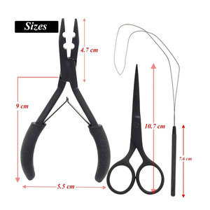 Kits d'outils pour extensions de cheveux en acier inoxydable, anneaux de couleur, ensemble d'installation et de retrait de haute qualité pour usage domestique - Product Image 2