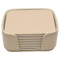 Ensemble de sous-verres en cuir PU coloré personnalisé avec support, imperméables, résistants à la chaleur et antidérapants pour table basse et salle à manger
