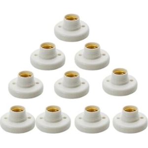 หลอดไฟ LED ทรงกลม E27 สีขาว พร้อมตัวแปลงขั้วหลอดฮาโลเจน อะแดปเตอร์ขั้วหลอดไฟแบบเกลียว (แพ็ค 10 ชิ้น) - Product Image 1