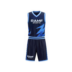 Créez votre propre uniforme de basketball respirant grande taille, 100% polyester, anti-humidité, séchage rapide, ensemble personnalisé - Product Image 1