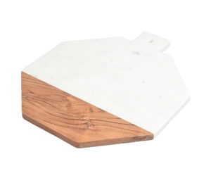 Marble Wooden Chopping <b>Block</b> Rectangle <b>Shape</b> With Handle Double Sided Kitchen Cutting Board - Product Image 1