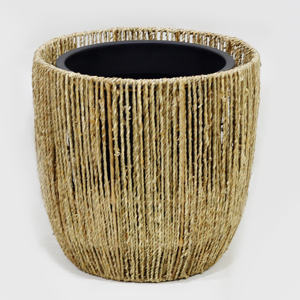 Artex Dong Thap Vietnam - Maceta Grande Decorativa de Jacinto de Agua y Pasto Marino Natural Ecológico, Modelo SD9244A-1NA - Product Image 1