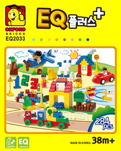 OXFORD TODDLER EQ PLUS 284 Pieces <b>Building</b> <b>Block</b> <b>Set</b> Large Bucket Construction Toy <b>Set</b> Kids Age +3yrs Made in Korea - Product Image 2