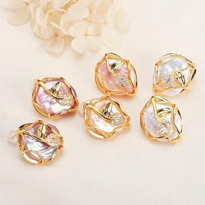 Baroque French Retro <b>Pearl</b> Jewelry 925 <b>Silver</b> Needle Premium Freshwater <b>Pearl</b> <b>Earrings</b> Crystal Retro French 925 <b>Silver</b> <b>Earrings</b> - Product Image 1