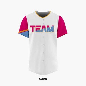 Maillot de baseball personnalisé par sublimation, uniforme d'équipe entièrement boutonné, vêtements de performance professionnels, vente en gros USA Europe, haut de gamme - Product Image 1