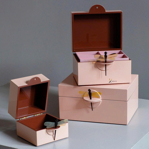 Boîte à bijoux en laque moderne de luxe avec logo personnalisé gravé, couleurs vibrantes, boîte en bois décorative pour cadeaux - Product Image 3