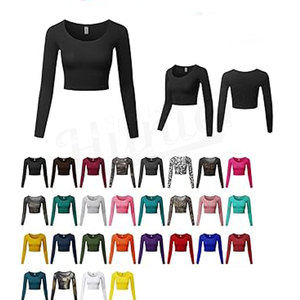 Breathable Hot Selling <b>Crop</b> <b>Top</b> Women Sports <b>Top</b> Knitted Seamless Solid Color Yoga Fitness Long Sleeve <b>Crop</b> <b>Top</b> 2026 Premium - Product Image 4