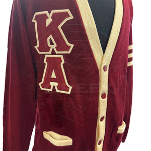 Custom Alpha Psi fraternity KAP <b>cardigan</b> V-neck women's sweater acrylic knitted Embroidery Greek Logo university <b>cardigan</b> casual - Product Image 6