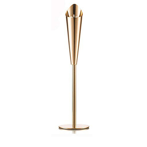 Rose Gold Single <b>Candlestick</b> <b>Holder</b> Handmade Embossed Aluminium for Weddings and Christmas Ins Style - Product Image 3
