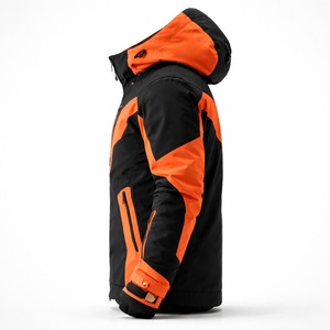 OEM <b>Ski</b> <b>Jacket</b> Black <b>Orange</b> Waterproof Breathable Insulated Winter <b>Jacket</b> Supplier Bulk Custom Manufacturer - Product Image 3