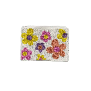 Porte-monnaie brodé vert motif plante suspendue, mini trousse de maquillage rectangulaire à fermeture éclair, portefeuille de voyage pour femme - Product Image 5