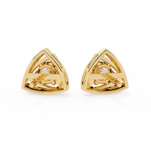 Pendientes Ajretail de Oro de 14K con Diamante Natural Trillium de 0.64ct, Corte Brillante Redondo, Estilo Étnico - Color HI Claridad VS-SI - Product Image 5