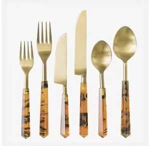 Elegante Juego de Cubiertos de Acero Inoxidable para Restaurante, Cuchara, Tenedor y Cuchillo, para Servicio de Catering en Hoteles y Cocinas - Product Image 3