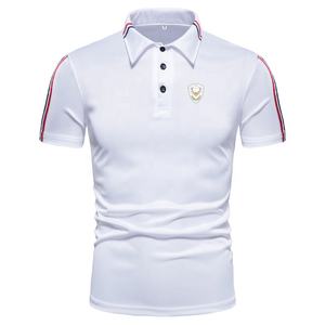 Chemise de golf pour homme 100 % coton respirant, personnalisable, décontractée, à manches courtes, avec motif brodé – Vente en gros - Product Image 3