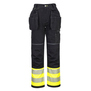 Vêtements de sécurité de haute qualité, pantalons de travail pour hommes, couleur unie, coton molletonné, pantalons de travail pour la construction, sécurité - Product Image 4