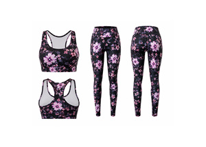Conjuntos Deportivos Personalizados para Mujer, Ropa Deportiva, Bra Deportivo con Costuras Contorneadas, Leggings de Yoga con Estampado, 2 Piezas - Product Image 3