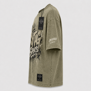 Camiseta Gráfica Oversize Vintage con Lavado Ácido Personalizada, de Algodón Pesado, Manga Corta, Estilo Urbano para Hombre, Ropa de Moda OEM - Product Image 2