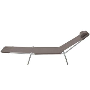 Foldable Brown Chaise Lounge Chair 5 Position Reclining <b>Pool</b> Sun <b>Tanning</b> Bed Outdoor Furniture for Swimming <b>Pool</b> - Product Image 1