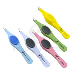 Pince à épiler de précision en acier inoxydable avec coussinets antidérapants et alignement parfait pour l'extraction des éclats - Product Image 5