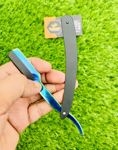 Classic Sustainable Barber Straight <b>Razor</b> Throat Shaving Safety <b>Razor</b> Rainbow Design Stainless Steel <b>Single</b> <b>Blade</b> Safe Underarm - Product Image 1