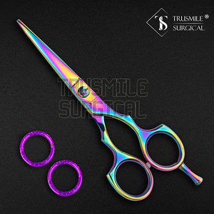 Tijeras de corte de pelo de acero inoxidable de alta calidad al por mayor tijeras de peluquero multicolores Punta de hoja afilada estilismo esencial - Product Image 2