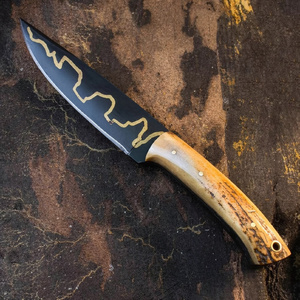 Couteau de chasse Viking fait main : lame en acier inoxydable pleine longueur, fourreau en cuir - Product Image 5