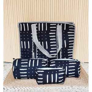 Bolso Tote de Algodón Acolchado Estilo Indio |   Bolso de Hombro de Tela Estampada Hecho a Mano |   Bolsa de Compras Ecológica Reutilizable con Estampado Artesanal. 100% Algodón - Product Image 2