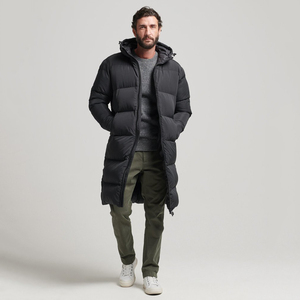 Veste longue matelassée à capuche Solid Trader, qualité supérieure, tissu à séchage rapide, essentielle pour les froides journées, tendance, 70% coton, doublée - Product Image 2