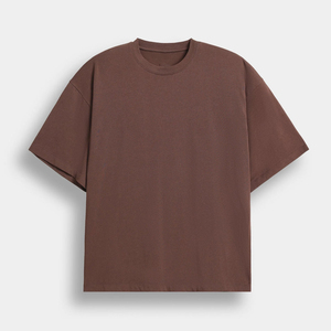 T-shirt Hip Hop Oversize de Luxe pour Homme Zairo Sports, 100% Coton, Col Montant, Grammage Lourd 220g, Coupe Boxy - Product Image 1
