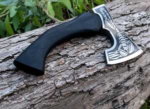 Custom <b>Hand</b> Forged Carbon Steel Axe Outdoor Camping Hunting Hatchet Wooden Handle Survival Axe With Cover Survival <b>Tool</b> - Product Image 3